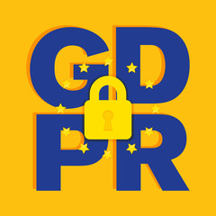 general data protection regulation gdpr vector illustration