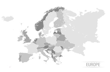 Fototapeta premium Grey Europe map Vector illustrations