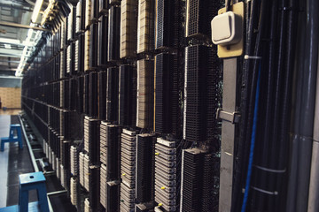 Photo of retro automatic telephone exchange