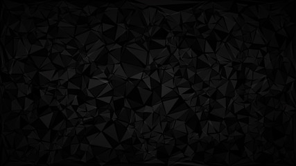 Abstract dark background of triangles in shades of black and gray colors.