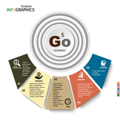 Fototapeta premium Infographic, geometric graph, business concept