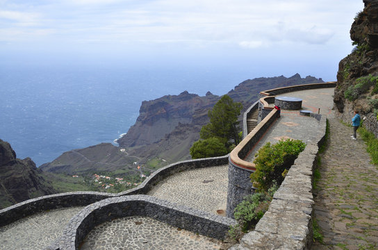 Tal von Taguluche vom Mirador Ermita el Santo, Arure, Gomera