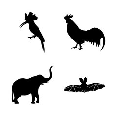 icon Animal with hindu, bat, elephant, animals and horror