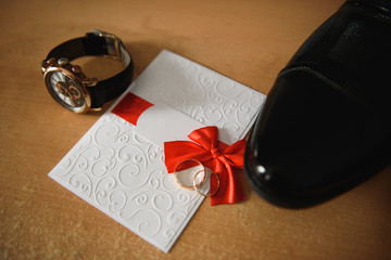 Wedding details. Groom accessories