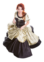 Fototapeta premium dancing woman in ball dress