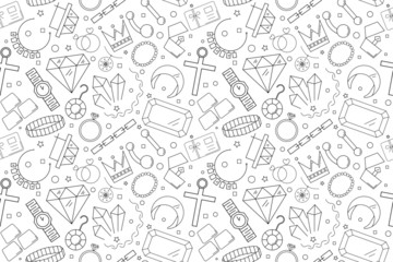 Fototapeta premium Vector jewelry pattern. Jewelry seamless background