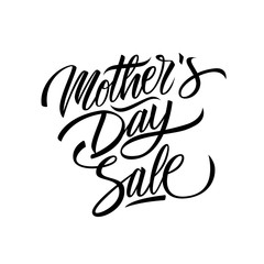 Mother's Day Sale calligraphic lettering text design. Special offer template for business, promotion and advertising. Vector illustration.