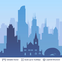 Obraz premium Chicago famous city scape.