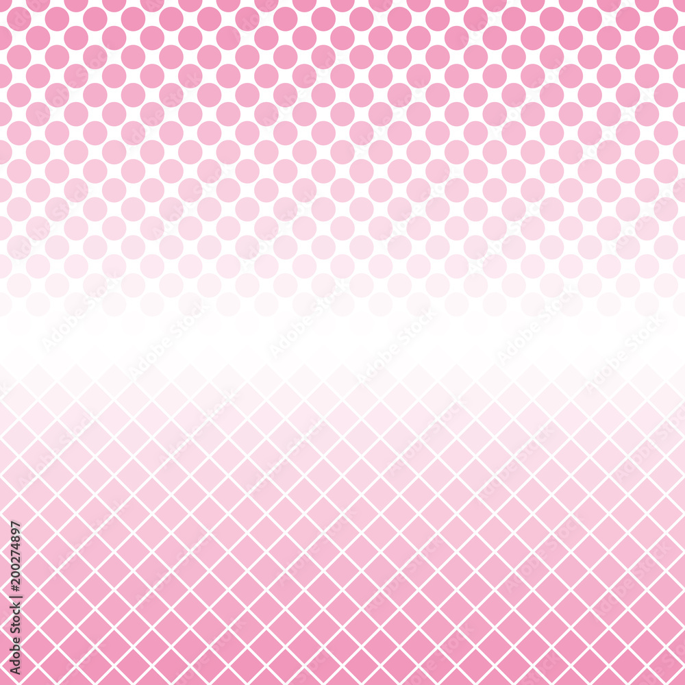 Poster Geometrical abstract halftone pattern background template - abstract vector graphic from squares and circles