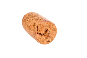 Wine cork isolated on white background