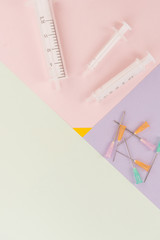 
syringe on a colored background -
cosmetic surgery