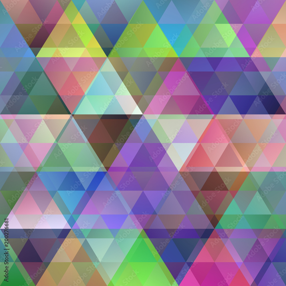 Poster retro geometric double triangle pattern background - vector graphic design