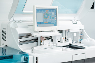 Professional medical analizer machine in the laboratory