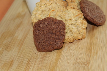 Home made cookies and a cup of coffee
