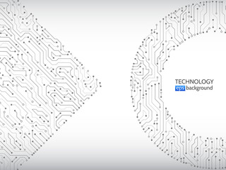 High-tech technology background texture. Circuit board vector illustration. Electronic motherboard concept