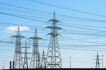 Electric current transmission line.