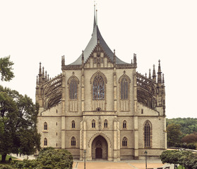 Fototapeta na wymiar St. Barbara's Cathedral in Kutna Hora, in the Czech Republic