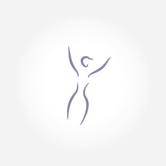 woman fitness icon vector