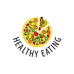vector logos healthy eating