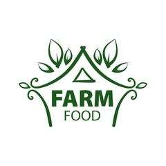 Farm House concept logo full vector