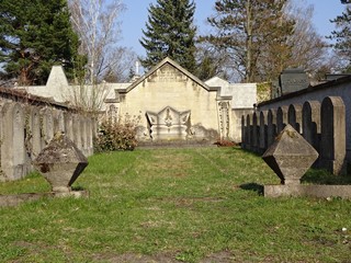 Leipzig, Saxony - 2018: Alter Israelitischer Friedhof Leipzig - Old Israelite Cemetery Leipzig