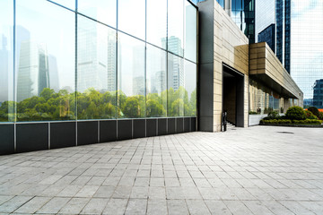 Empty floors and modern urban buildings in Chongqing, China