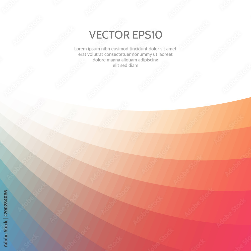 Poster abstract background of wavy geometric elements. rounded shape.