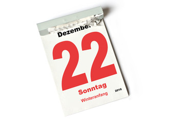 22. Dezember 2019  Winteranfang