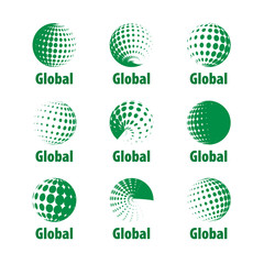 vector logo globe