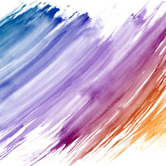 Painted striped watercolor smear background.