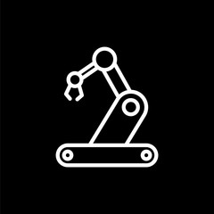 Robot hand machine simple flat style vector illustration