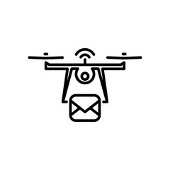 Air drone icon simple flat vector illustration