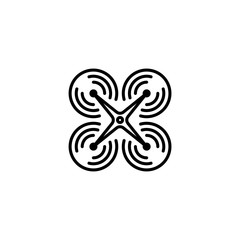 Air drone icon simple flat vector illustration