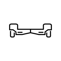Hoverboard icon simple flat style vector illustration