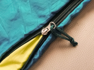 détail,fermeture éclair de duvet pour camping