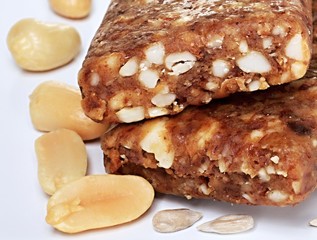 muesli bar with nuts sitting on the table
