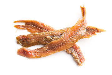Anchovy fillets in oil.