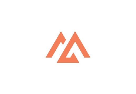 Letter M logo orange