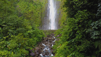 Fototapeta na wymiar cascade dans la jungle tropicale 