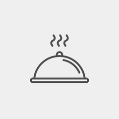 Tray of food flat vector icon