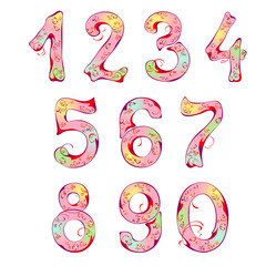 number 36. Arabic numerals for decorating the birthdays of children and women. SET
