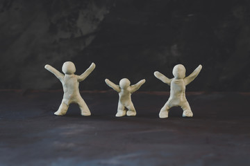 Man from plasticine, family. 
