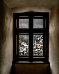 Obraz premium Window View From Bran Castle