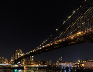 Fototapeta na wymiar Brooklyn Bridge New York Night