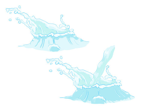 Set splash and flow - droup water