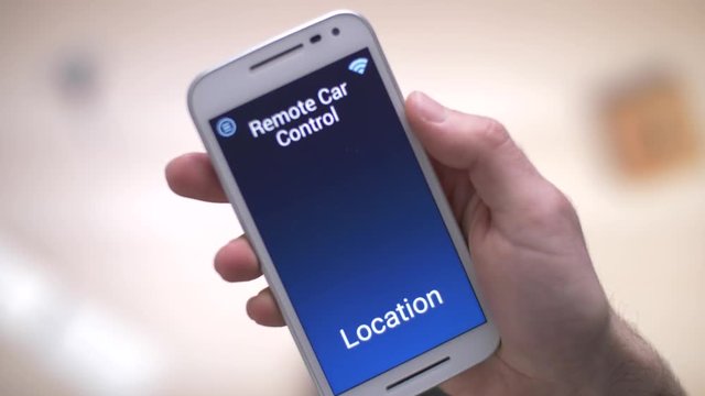 Locating a car with the help of a smartphone device.