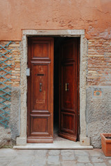 Old door in Venice, Italy