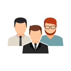 Men collective, team vector icon. Male avatars.