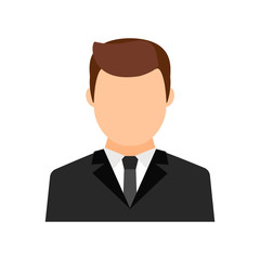 Avatar, portrait of a man in a suit. Vector.