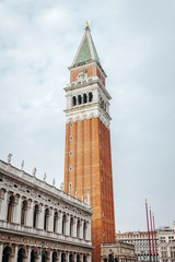 Fototapeta na wymiar St Mark's Campanile tower in Venice, Italy